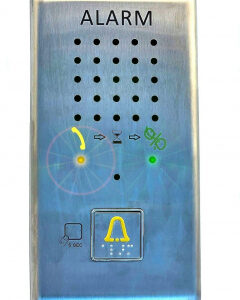Alarm Lift Intercom with the ForesLift Compact inside, surface mounted antivandal unit ; 2-wire analog version