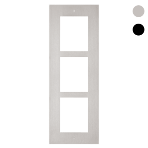 2N® IP Verso – Frame for flush installation, 3 modules – nickel