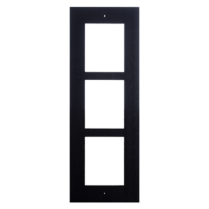 2N® IP Verso – Frame for flush installation, 3 modules – black